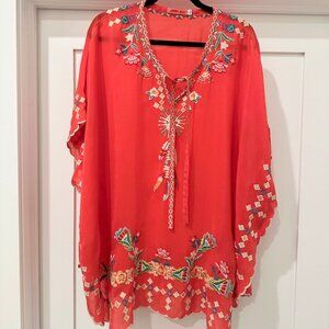 Johnny Was Embroidered Blouse XL